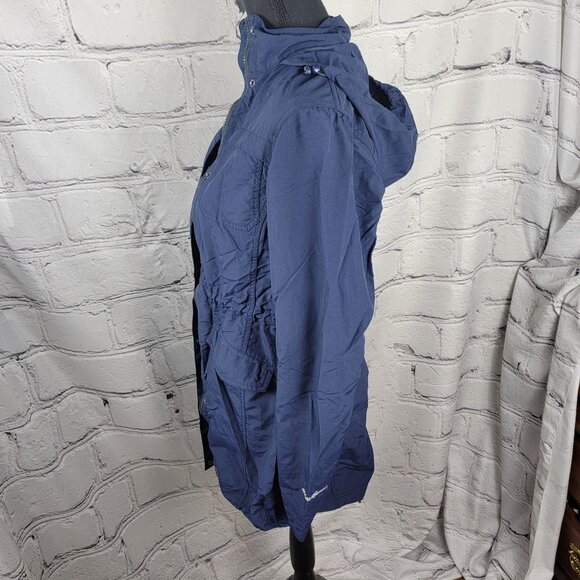 Eddie Bauer Womens S Blue Adventurer Hiking Rain Jacket Long Coat Casual - Picture 6 of 11
